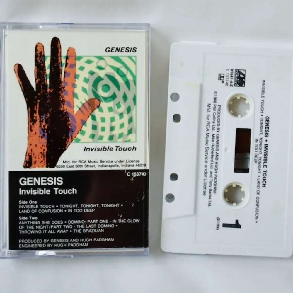 Genesis Invisible Touch 1986 Cassette Tape 1980s Pop Rock Cassette Tape